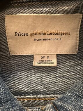 S, 19” Bust Pilcro Denim Jacket W Sweater Sleeves, A Perfect Cozy Spring Look